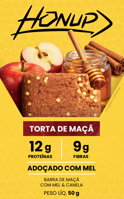 Barras de proteína Honup com cobertura de chocolate e amendoim